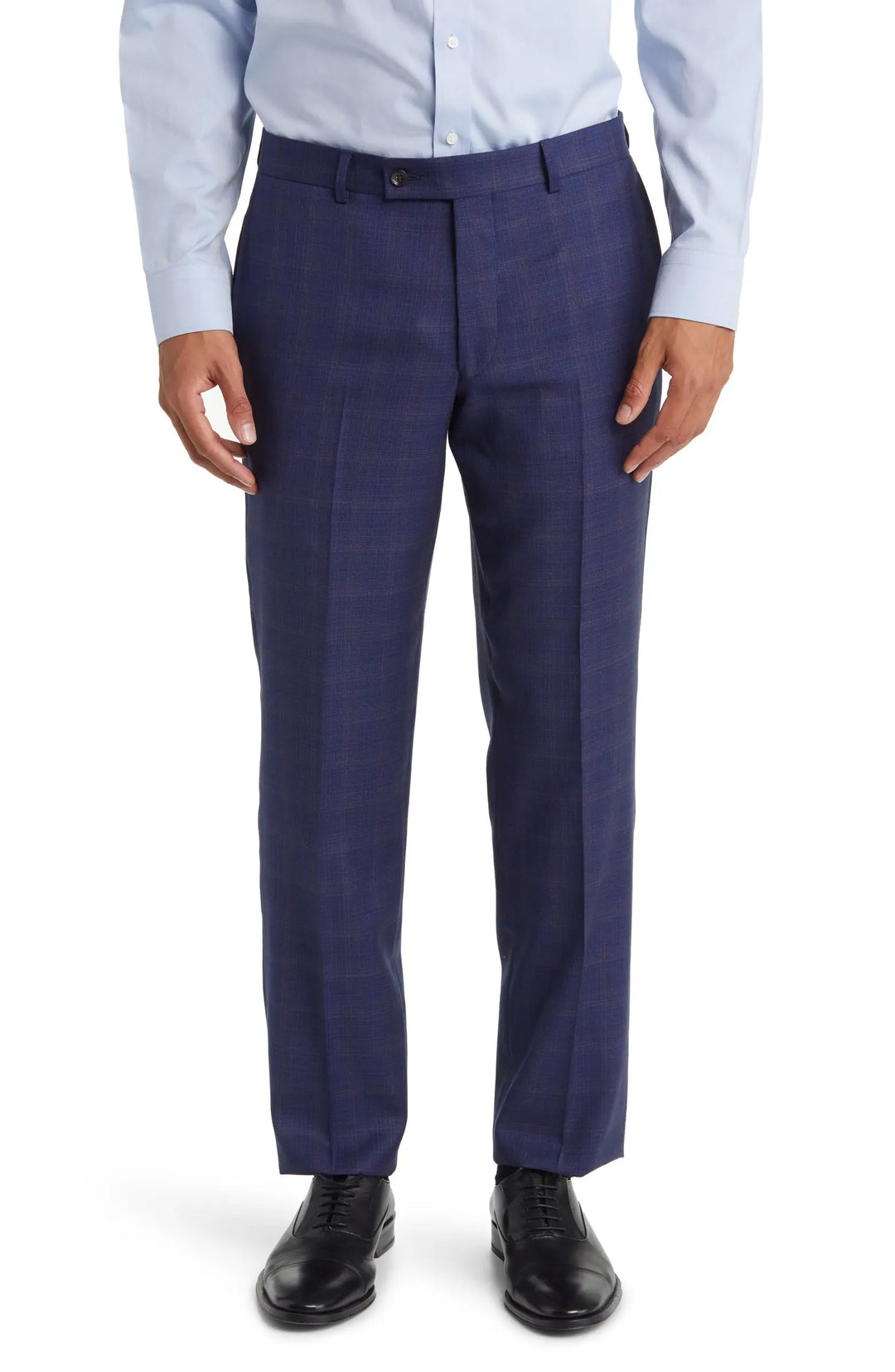 Blue Check Esprit Modern Fit Loro Piana Wool Suit - Jack Victor
