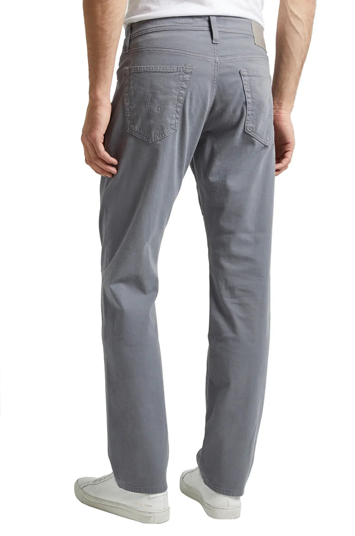 Autumn Fog Grey Sueded Tellis Modern Slim Fit Pants - AG Jeans