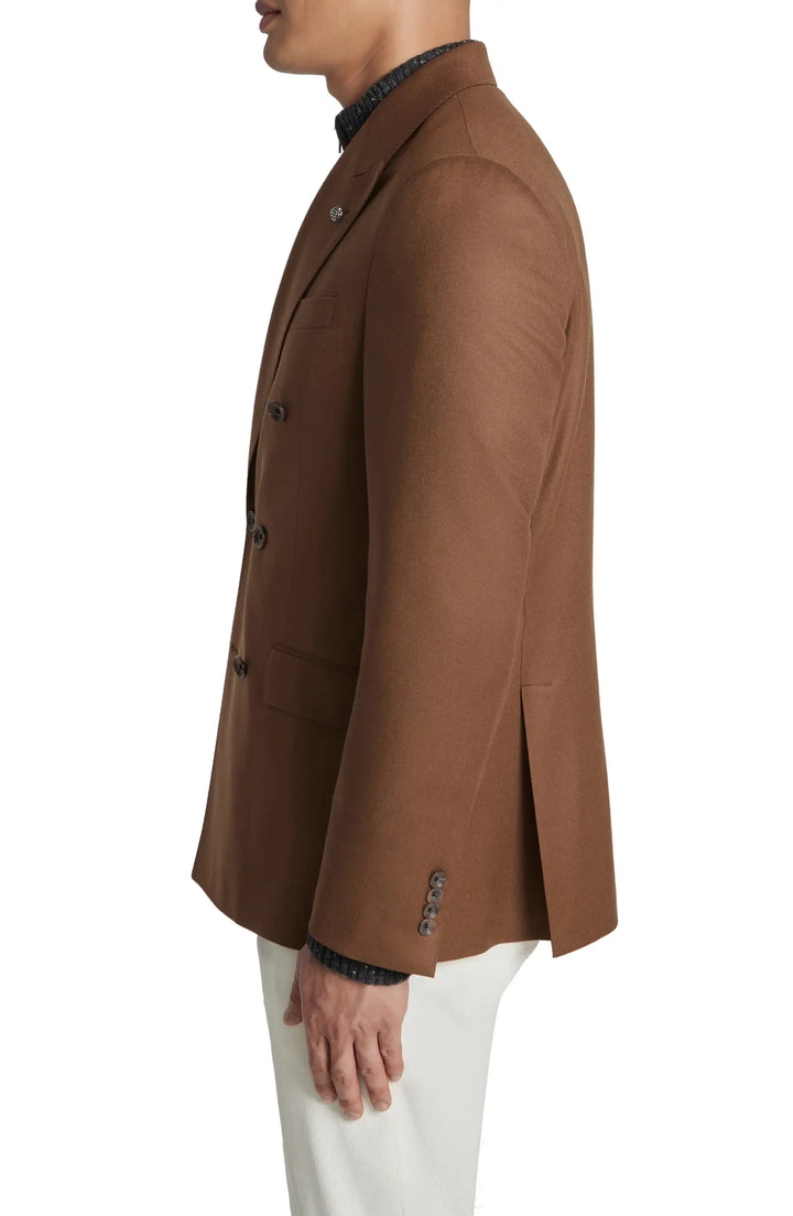 Tobacco Brown Double Breasted Martin Contemporary Fit Sport Jacket - Jack Victor - Boutique Jacques Last Call