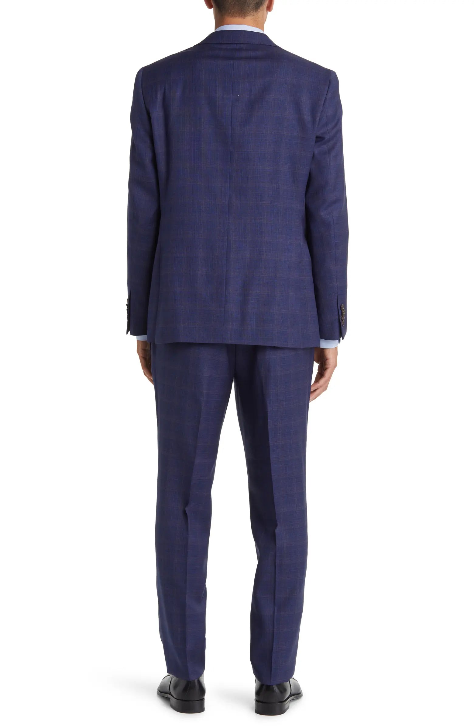 Blue Check Esprit Modern Fit Loro Piana Wool Suit - Jack Victor - Boutique Jacques Last Call