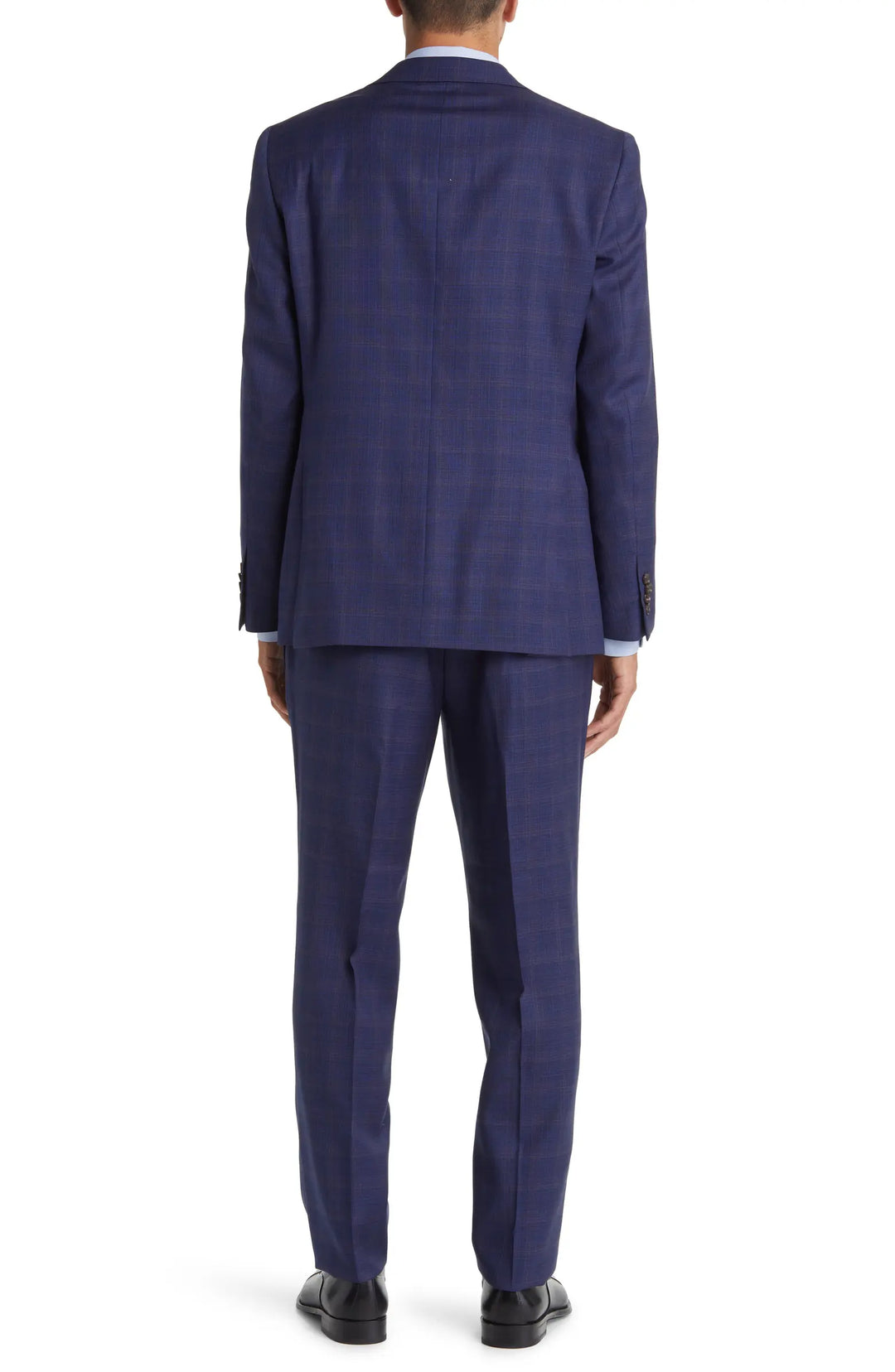Blue Check Esprit Modern Fit Loro Piana Wool Suit - Jack Victor