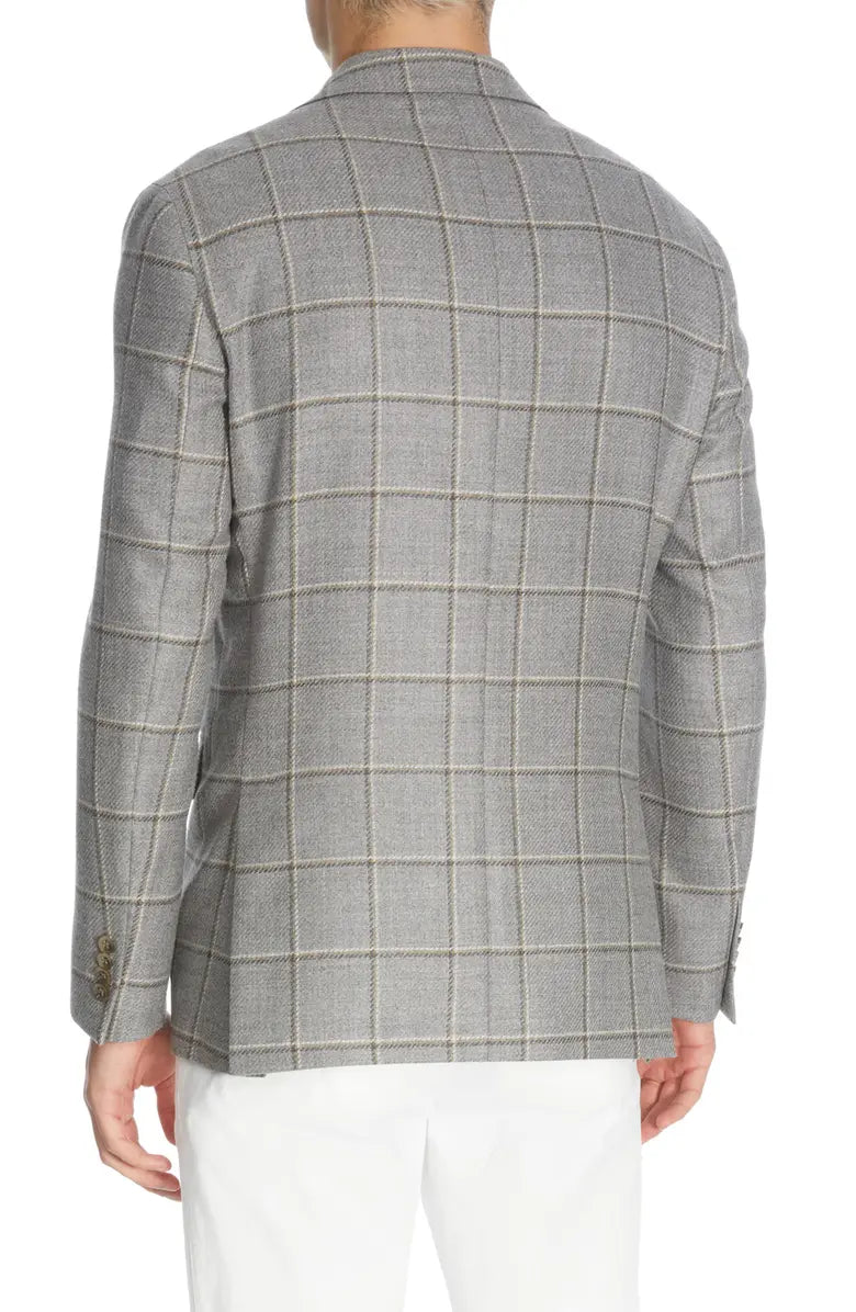 Gray Check Unconstructed Midland Contemporary Fit Sport Jacket - Jack Victor - Boutique Jacques Last Call