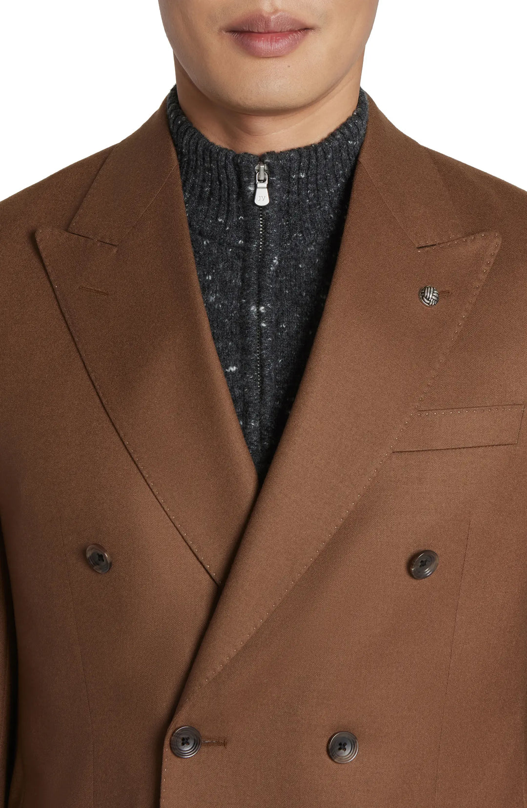 Tobacco Brown Double Breasted Martin Contemporary Fit Sport Jacket - Jack Victor - Boutique Jacques Last Call