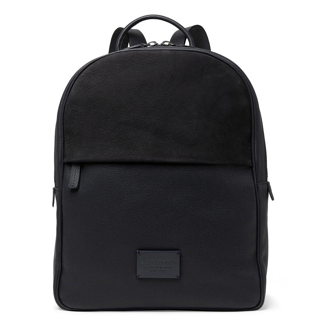 Navy Calf-Leather & Nubuck Business-Casual Backpack - Anderson's