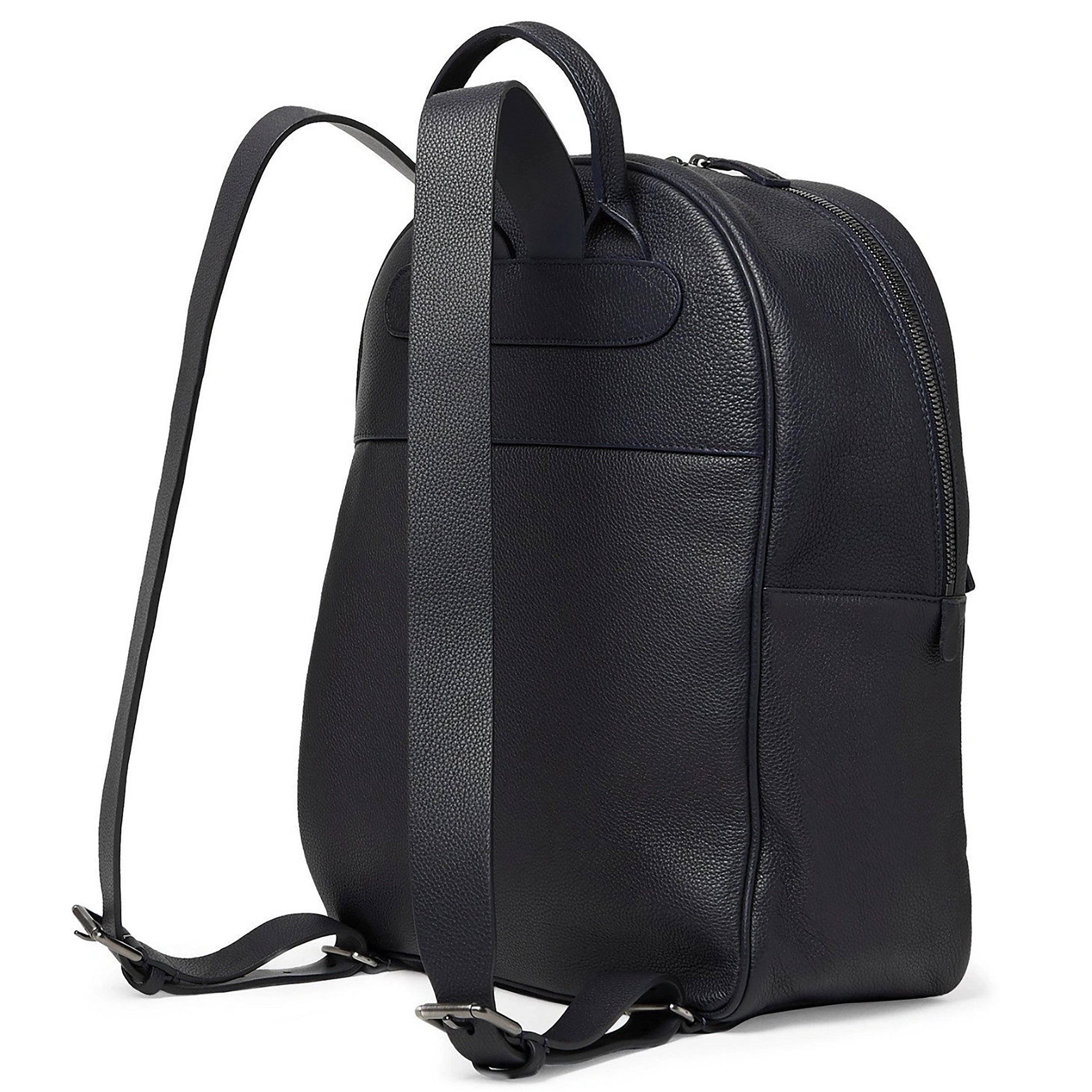Navy Calf-Leather & Nubuck Business-Casual Backpack - Anderson's