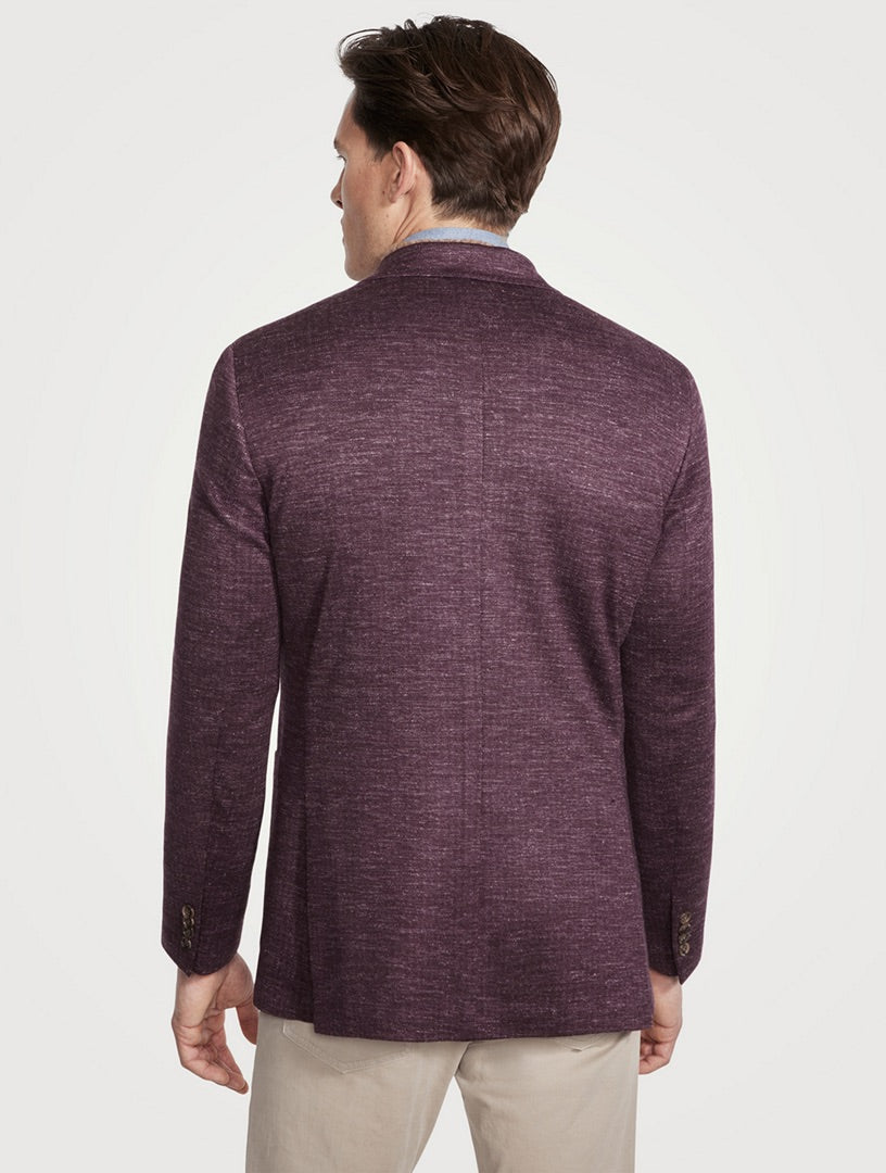 Cranberry Comfortwear Knit Hartford Contemporary Fit Unconstructed Sport Coat - Jack Victor