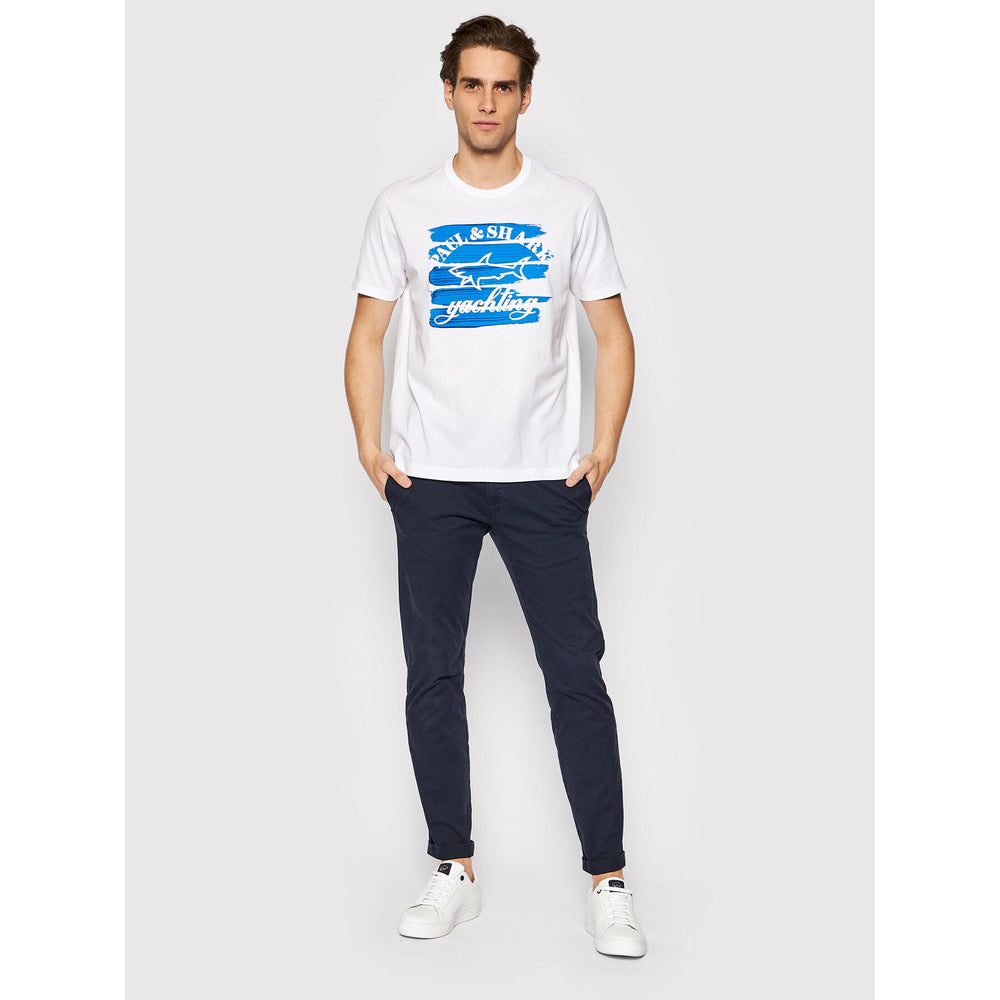 White Paul & Shark Pima Cotton Crew Neck T-Shirt - Boutique Jacques Last Call