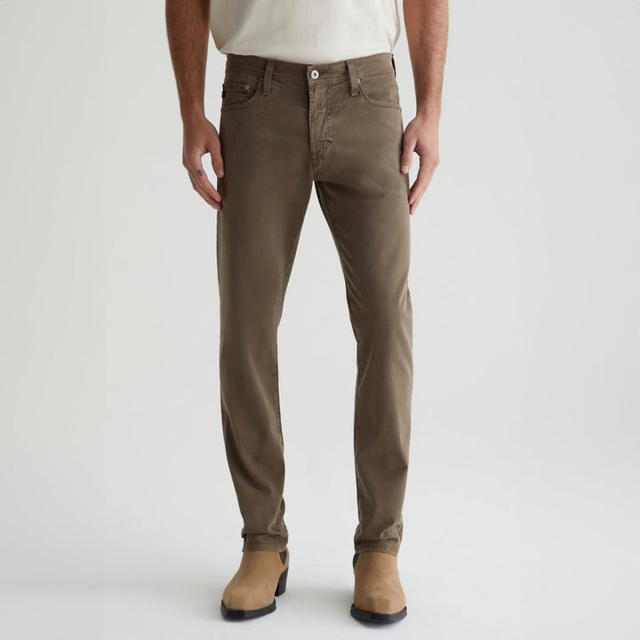 Sulfur Faded Ashwood (Tan) Modern Slim Tellis Sueded Pants - AG