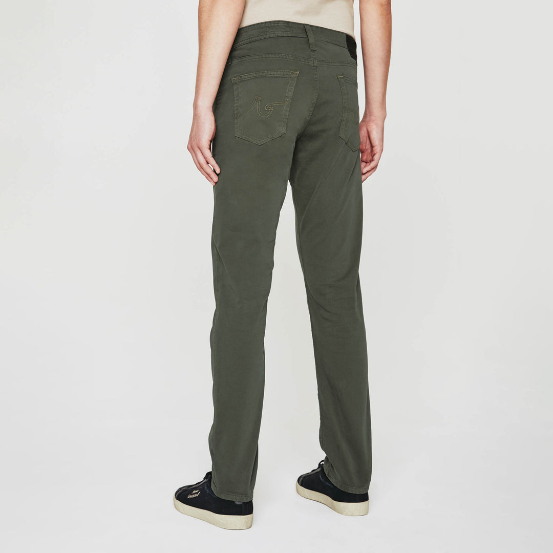 Forest Moss (Green) Sueded Tellis Modern Slim Fit Pants - AG Jeans