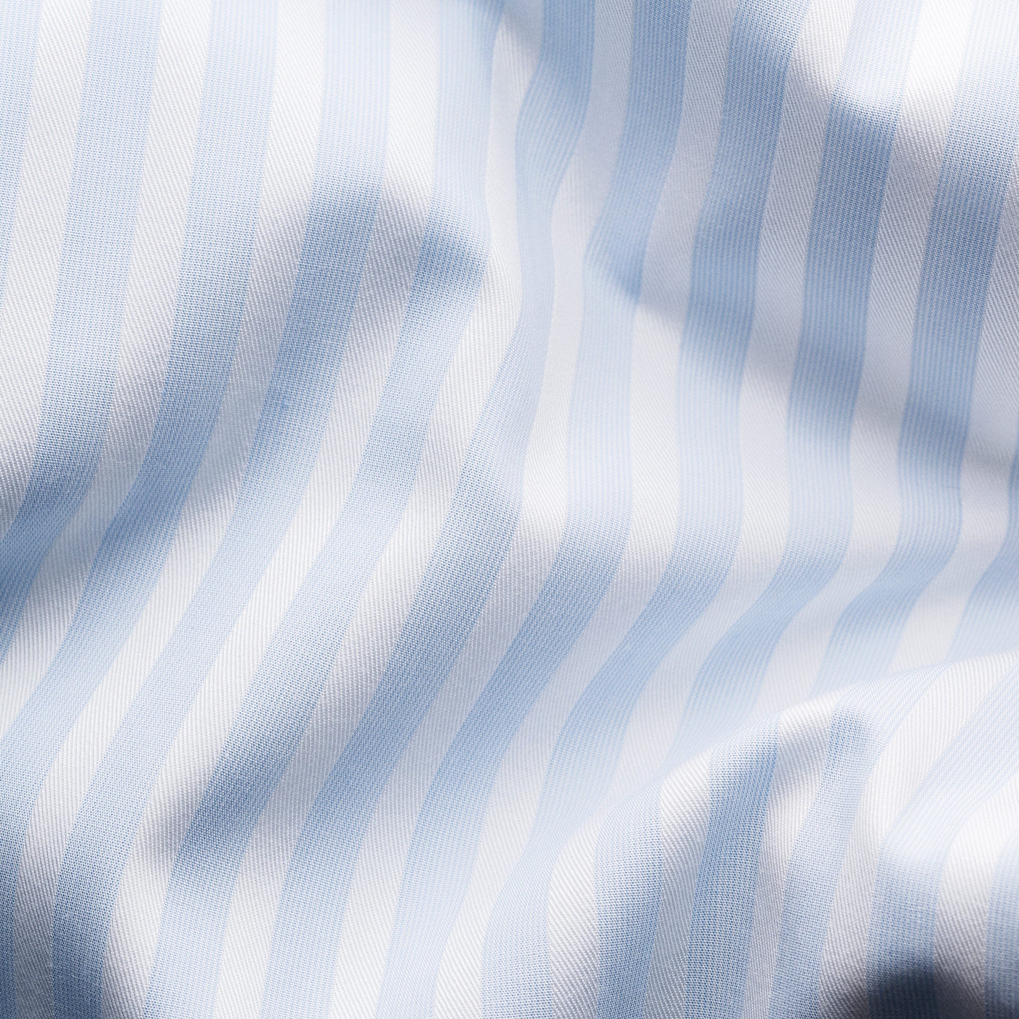 Light Blue Bengal Striped Elevated Piqué Cotton Slim Fit Shirt - ETON